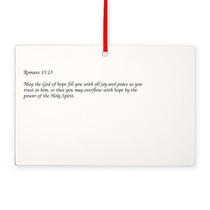 Romans 15:13 MDF Christmas Rectangle Ornament