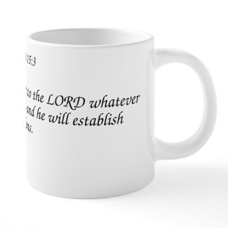 Proverbs 15:3 Commit To the LORD 20 oz Ceramic Mega Mug