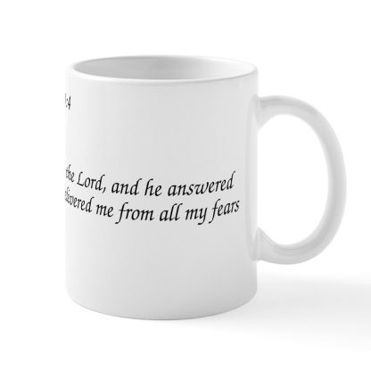 Psalm 34:4 I Sought The Lord 11 oz Ceramic Mug