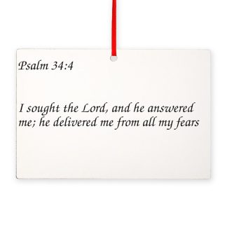 Psalm 34:4 I Sought The Lord Rectangle Ornament