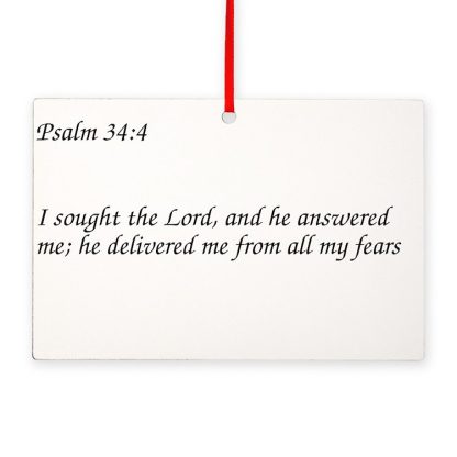 Psalm 34:4 I Sought The Lord Rectangle Ornament