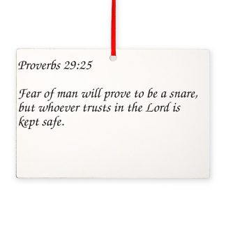 Proverbs 29:25 Trust in the Lord Rectangle Ornament