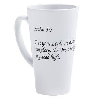 Psalm 3:3 Lifts My Head HIgh 17 oz Latte Mug