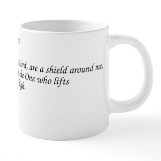 Psalm 3:3 Lifts My Head High 11 oz Ceramic 20 oz Ceramic Mega Mug