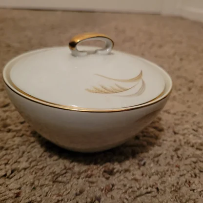 Mikasa Laguna Wheat Pattern Sugar Bowl With Lid