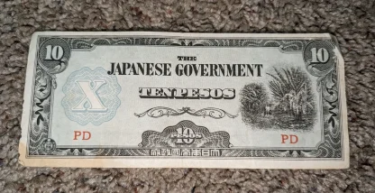 Japanese Government 10 Pesos WW II Bank note