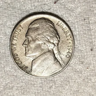 1940 D Jefferson Nickel