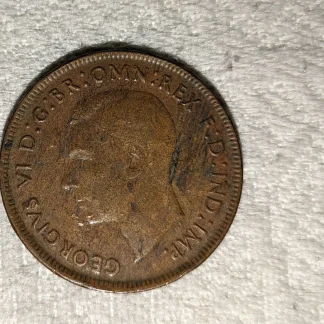 Australia 1943 King George Penny Circulated