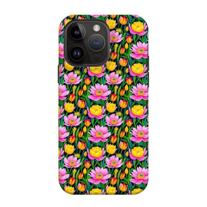 Whimsical & Bright Floral Pattern iPhone 15 Pro Max Tough Case