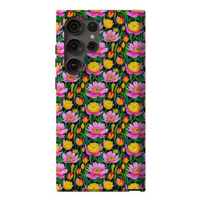 Whimsical & Bright Floral Pattern Samsung Galaxy S23 Ultra Tough Case