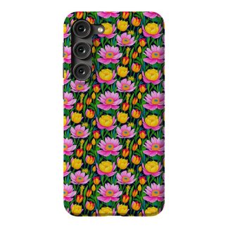 Whimsical & Bright Floral Pattern Samsung Galaxy S23+ Tough Case