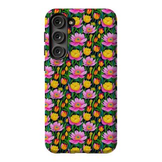 Whimsical & Bright Floral Pattern Samsung Galaxy S23+ Tough Case