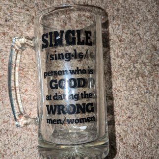 Single Definition Funny Vinyl Decal Beer Mug