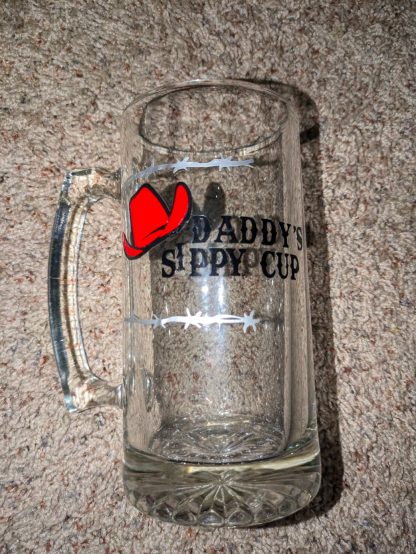 Daddy’s Sippy Cup Vinyl Decal Beer Mug