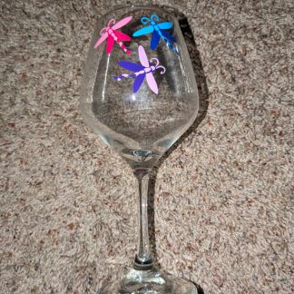 Dragonflies Dragonfly Summer Vinyl Decal Wine Goblet