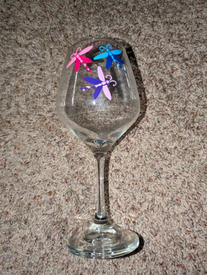 Dragonflies Dragonfly Summer Vinyl Decal Wine Goblet