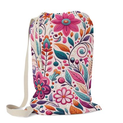 Summer Flower Pattern Laundry Bag