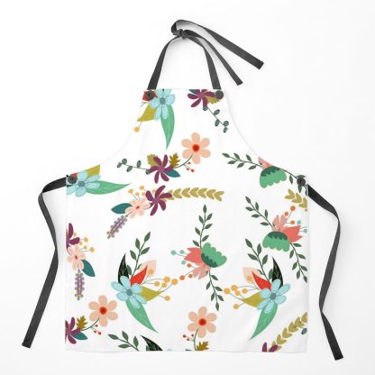 Spring Floral Pattern Apron