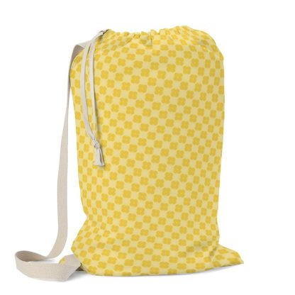 Yellow Dot Pattern Laundry Bag