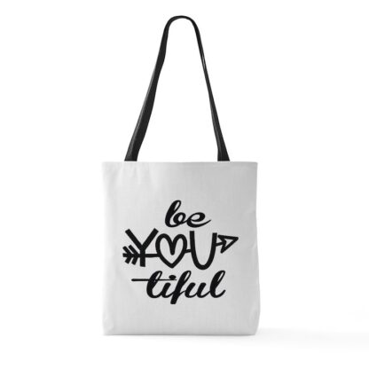 be-YOU-tiful Allover Print Large Tote Bag