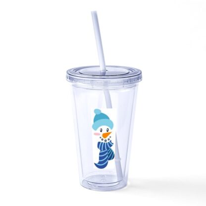 Snowman Straw Tumbler