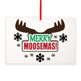 Merry Moosemas! Rectangle Ornament