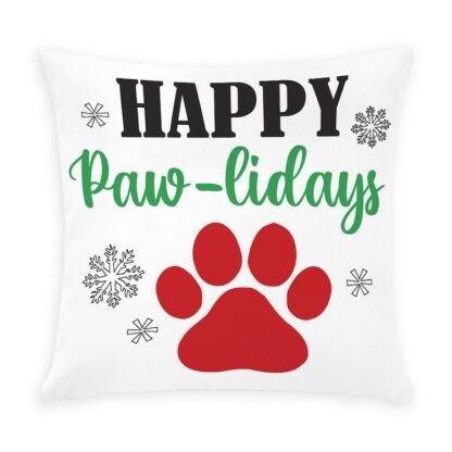 Happy Paw-lidays Outdoor Pillow