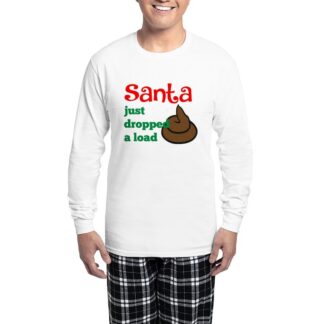 SANTA JUST DROPPED A LOAD Men's Long Sleeve Pajamas