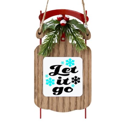 LET IT GO Sled Ornament