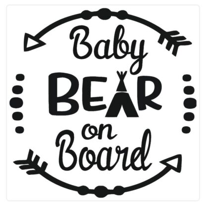 Baby Bear On Board Large Die Cut Sticker