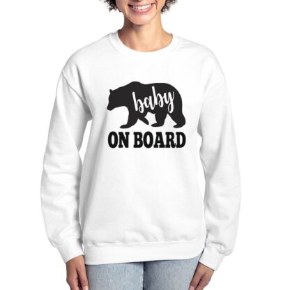 Baby Mama Bear On Board Women's Crewneck Sweatshirt