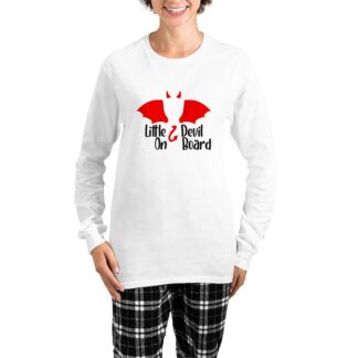 Little Devil On Board Women's Long Sleeve Pajamas