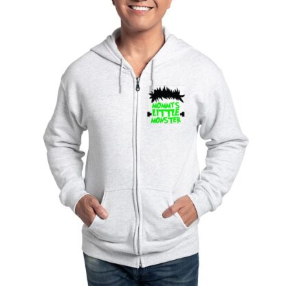 Mommy's Little Monster Men's Zip-Up Hoodie