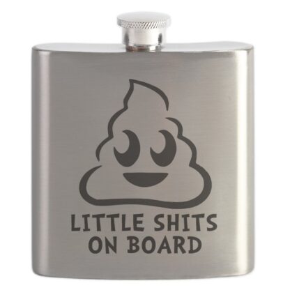 Little Shits On Board Stainless Steel Flask