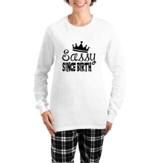 SASSY SINCE BIRTH Women's Long Sleeve Pajamas