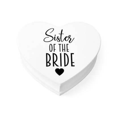 Sister of the Bride Heart Shaped Jewelry Box