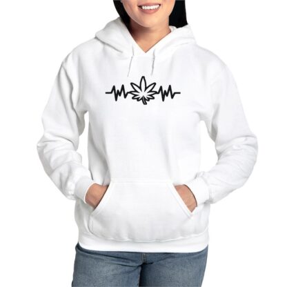 WEED HEARTBEAT Women's Hooded Sweatshirt