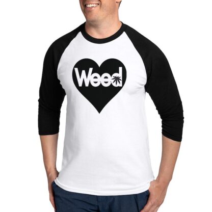 WEED HEART Men's Baseball Shirt