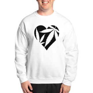 CANNABIS HEART Men's Crewneck Sweatshirt