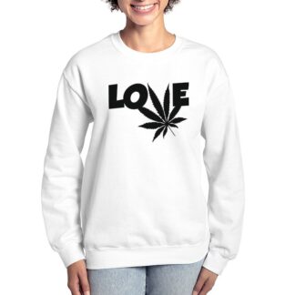 LOVE CANNABIS Women's Crewneck Sweatshirt