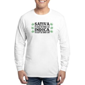 SATIVA TO CHANGE THE THINGS I CAN Men's Long Sleeve T-Shirt