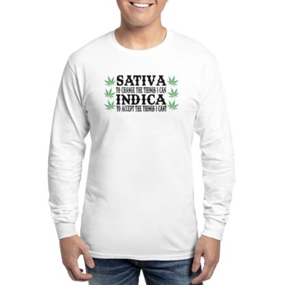 SATIVA TO CHANGE THE THINGS I CAN Men's Long Sleeve T-Shirt