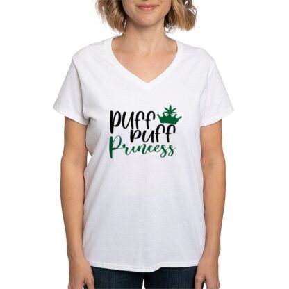 PUFF PUFF PRINCESS Women's V-Neck T-Shirt