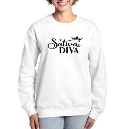 SATIVA DIVA Women's Crewneck Sweatshirt