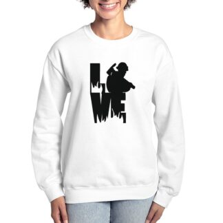 LOVE FIREFIGHTER Women's Crewneck Sweatshirt