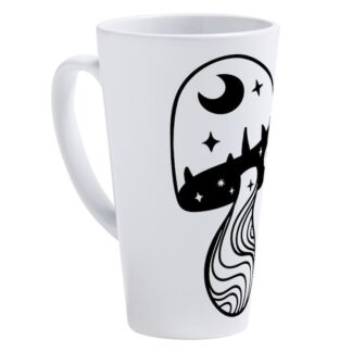 WITCHY MUSHROOM MOON & STARS 17 oz Latte Mug