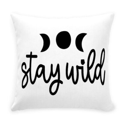 STAY WILD Throw Pillow with Zipper