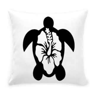 HAWAIIAN TURTLE Throw Pillow with Zipper