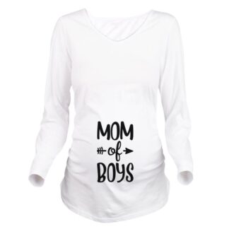 MOM OF BOYS Women's Long Sleeve Maternity T-Shirt