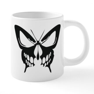 BUTTERFLY SKULL 20 oz Ceramic Mega Mug